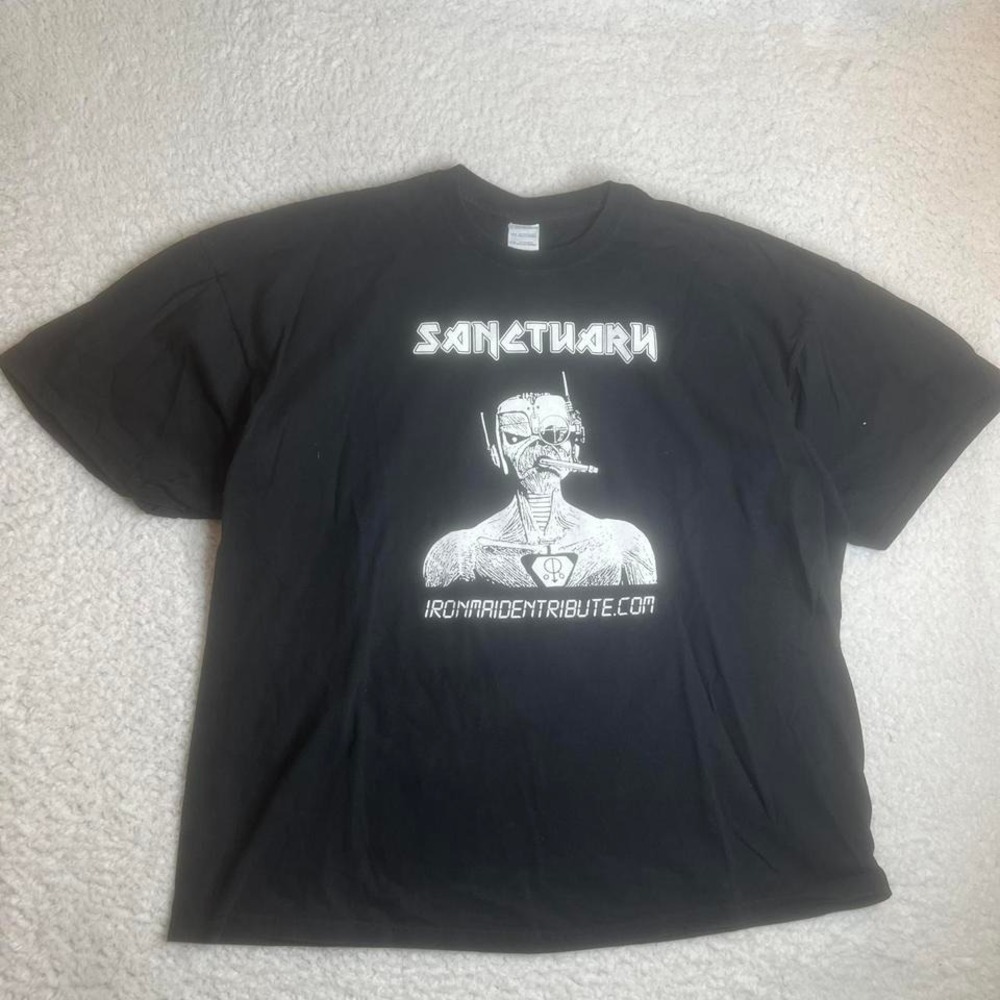 Iron Maiden Sanctuary up the irons tribute men's black tshirt xxxl
